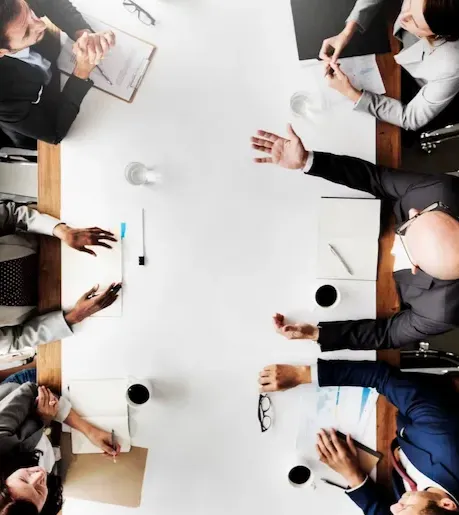 Business professionals in meeting